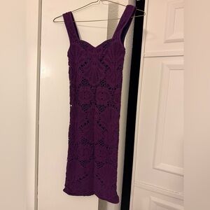 Free People Elegant Purple Lace Dress